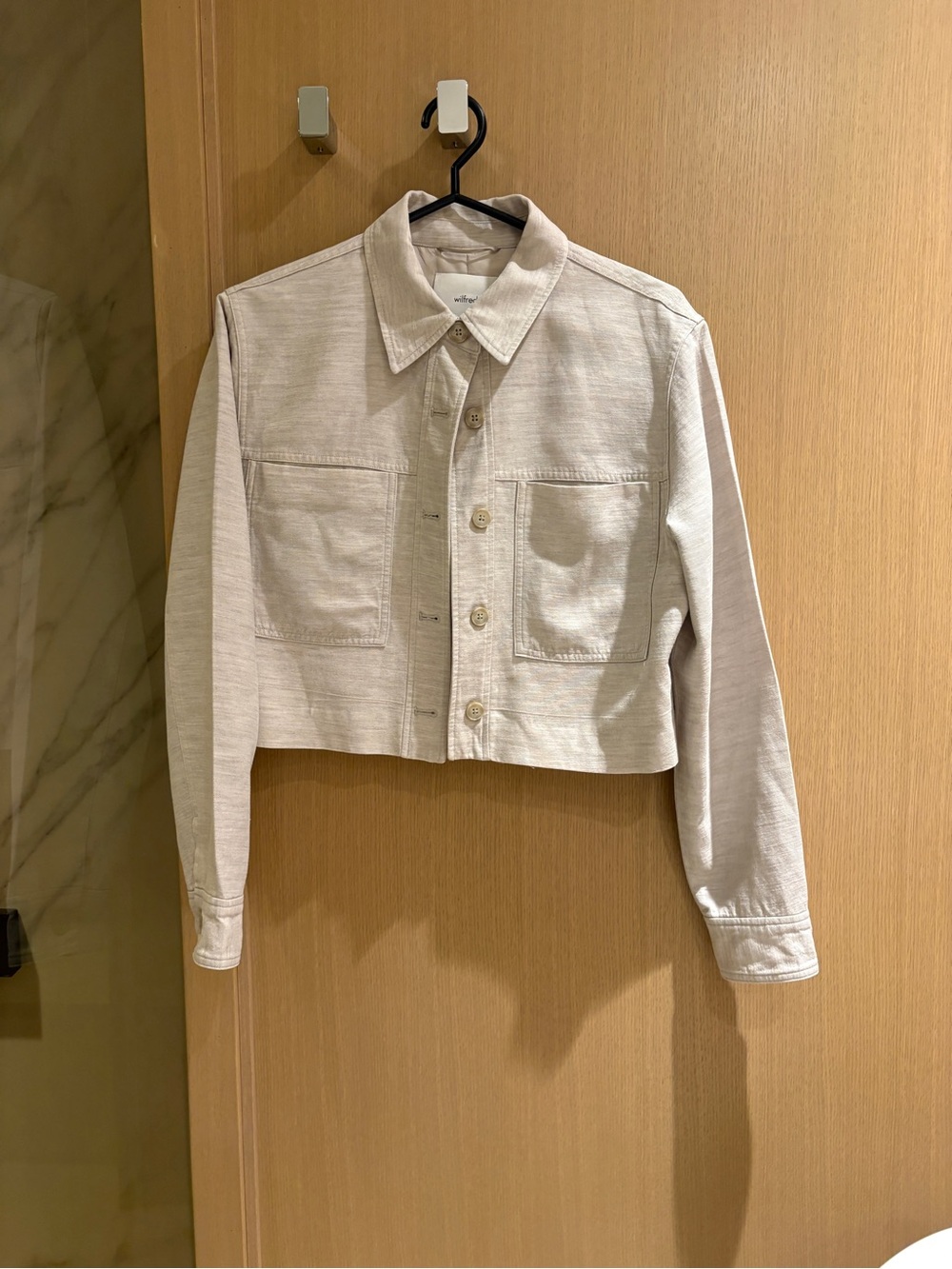 Wilfred Cropped  Beige Women's linen Jacket -Size medium